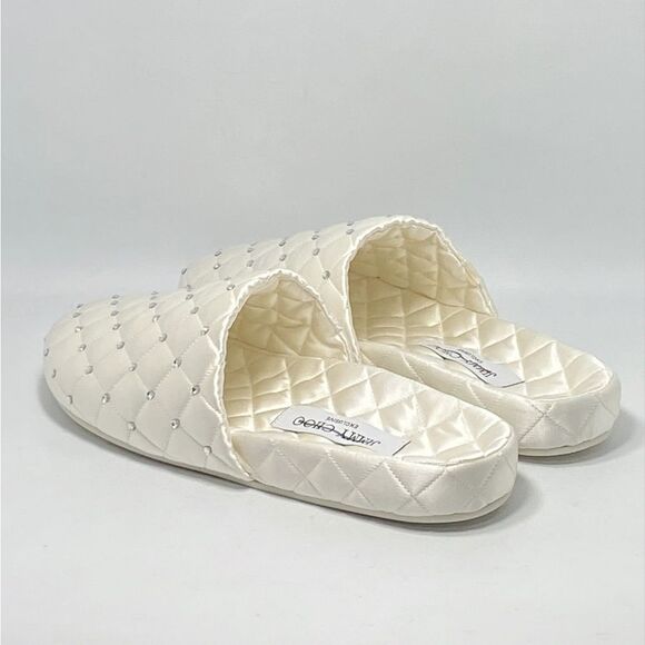 Jimmy Choo Crystal Embellished Satin Slippers size 39 - Picture 8 of 11